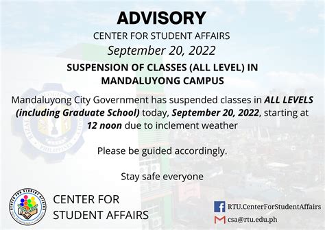 mandaluyong class suspension today|The national government has ordered the suspension .